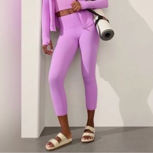 NWOT Athleta Salutation Stash 7/8 Tight Leggings PowerVita Pink Size M